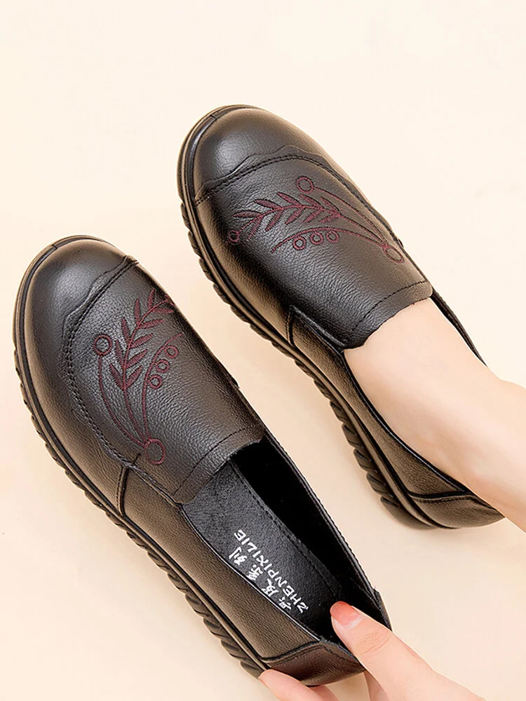 Casual Retro Black Loafers Outfit Women&#8217;s Non-slip Soft Comfortable Flats